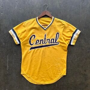Vintage 70s 80s Central High School Baseball Jersey Size M-L
